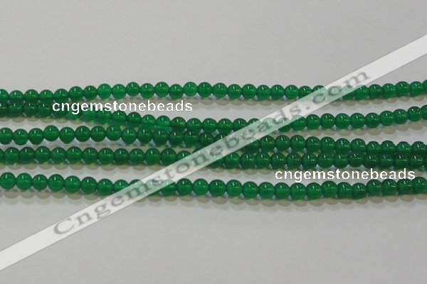 CAG6603 15.5 inches 4mm round green agate gemstone beads