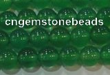 CAG6604 15.5 inches 6mm round green agate gemstone beads