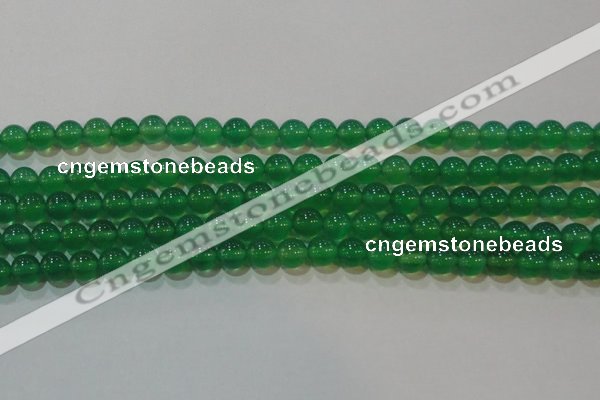 CAG6604 15.5 inches 6mm round green agate gemstone beads