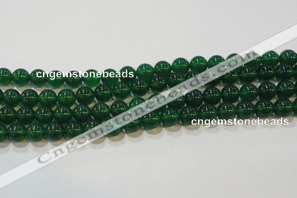 CAG6606 15.5 inches 10mm round green agate gemstone beads