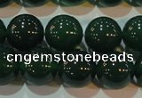 CAG6607 15.5 inches 12mm round green agate gemstone beads