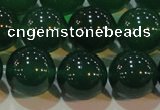 CAG6608 15.5 inches 14mm round green agate gemstone beads