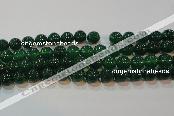 CAG6608 15.5 inches 14mm round green agate gemstone beads