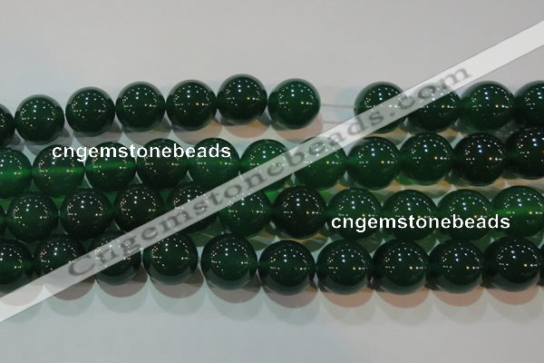 CAG6609 15.5 inches 16mm round green agate gemstone beads