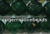 CAG6617 15.5 inches 16mm faceted round green agate gemstone beads