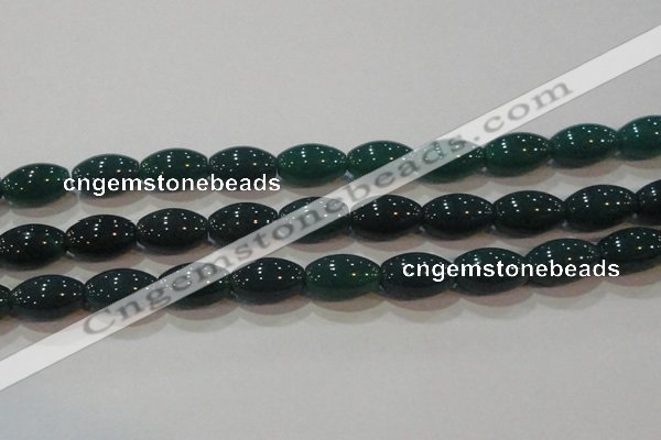 CAG6624 15.5 inches 11*17mm rice green agate gemstone beads