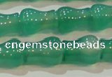 CAG6626 15.5 inches 9*11mm vase-shaped green agate gemstone beads