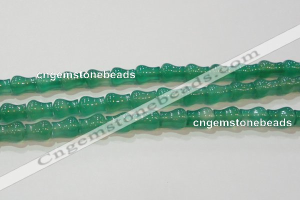 CAG6626 15.5 inches 9*11mm vase-shaped green agate gemstone beads