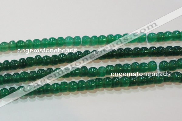 CAG6628 15.5 inches 8*13mm peanut-shaped green agate gemstone beads