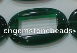 CAG6646 15.5 inches 25*38mm oval green agate gemstone beads