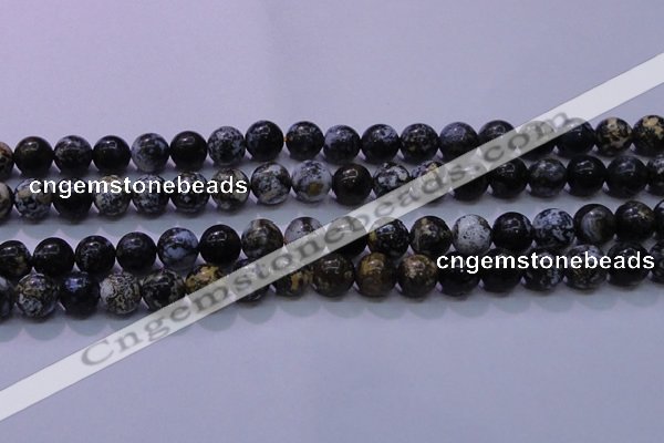 CAG6652 15.5 inches 8mm round blue ocean agate gemstone beads