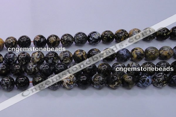 CAG6657 15.5 inches 18mm round blue ocean agate gemstone beads