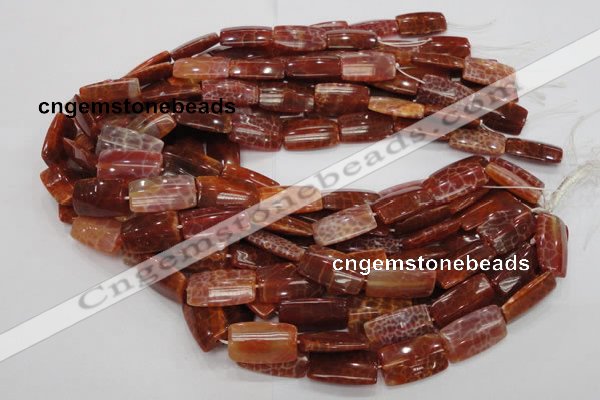 CAG667 15.5 inches 15*30mm rectangle natural fire agate beads