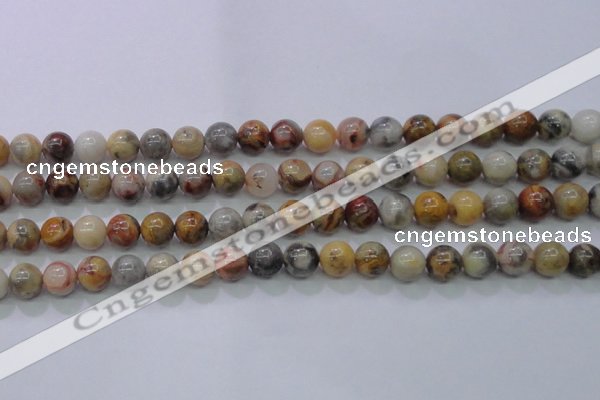 CAG6672 15.5 inches 8mm round natural crazy lace agate beads