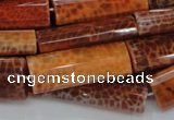 CAG668 15.5 inches 15*35mm rectangle natural fire agate beads