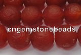 CAG6700 15 inches 8mm round red pilates agate beads