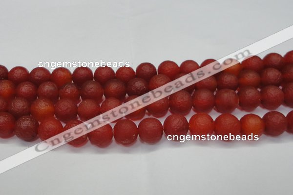 CAG6701 15 inches 10mm round red pilates agate beads