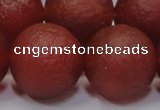 CAG6705 15 inches 18mm round red pilates agate beads