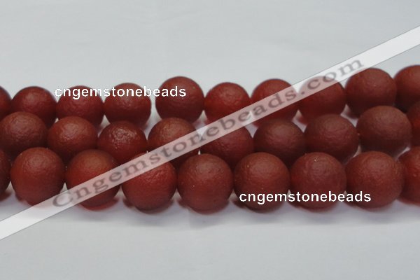 CAG6706 15 inches 20mm round red pilates agate beads