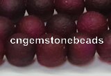 CAG6711 15 inches 10mm round plum pilates agate beads