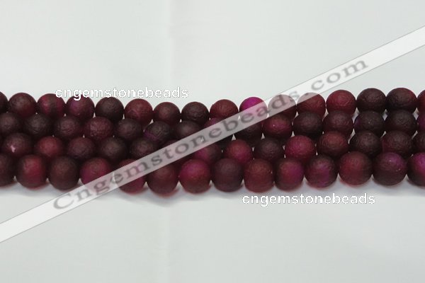 CAG6711 15 inches 10mm round plum pilates agate beads