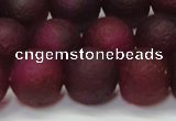 CAG6712 15 inches 12mm round plum pilates agate beads