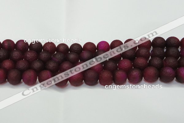 CAG6712 15 inches 12mm round plum pilates agate beads