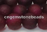 CAG6713 15 inches 14mm round plum pilates agate beads