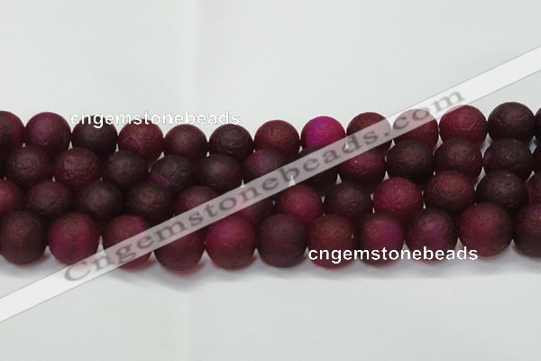 CAG6714 15 inches 16mm round plum pilates agate beads