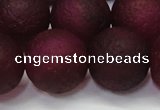 CAG6715 15 inches 18mm round plum pilates agate beads