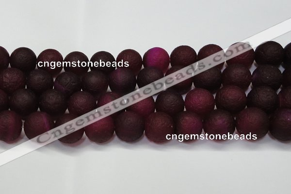 CAG6715 15 inches 18mm round plum pilates agate beads