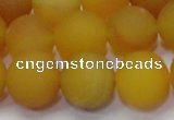 CAG6720 15 inches 8mm round yellow pilates agate beads