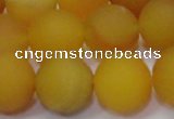 CAG6721 15 inches 10mm round yellow pilates agate beads