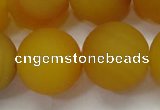 CAG6724 15 inches 16mm round yellow pilates agate beads