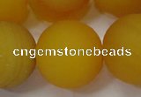 CAG6726 15 inches 20mm round yellow pilates agate beads