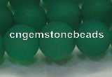 CAG6732 15 inches 12mm round green pilates agate beads