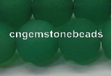 CAG6734 15 inches 16mm round green pilates agate beads