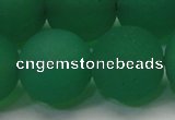 CAG6735 15 inches 18mm round green pilates agate beads