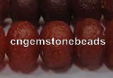 CAG6751 15 inches 12*16mm rondelle red pilates agate beads