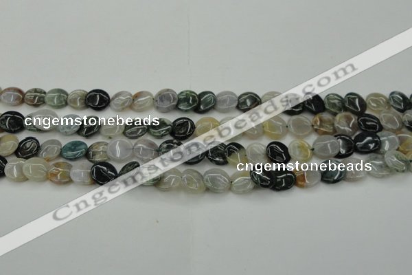 CAG6770 15.5 inches 12mm flat round Indian agate beads wholesale
