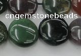 CAG6772 15.5 inches 16mm flat round Indian agate beads wholesale