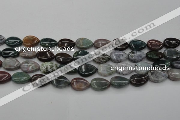 CAG6803 15.5 inches 13*18mm flat teardrop Indian agate beads