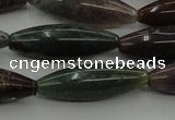 CAG6830 15.5 inches 10*30mm rice Indian agate beads wholesale