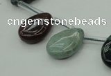 CAG6841 Top drilled 13*18mm flat teardrop Indian agate beads