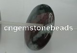 CAG6849 Top drilled 35mm flat round Indian agate beads