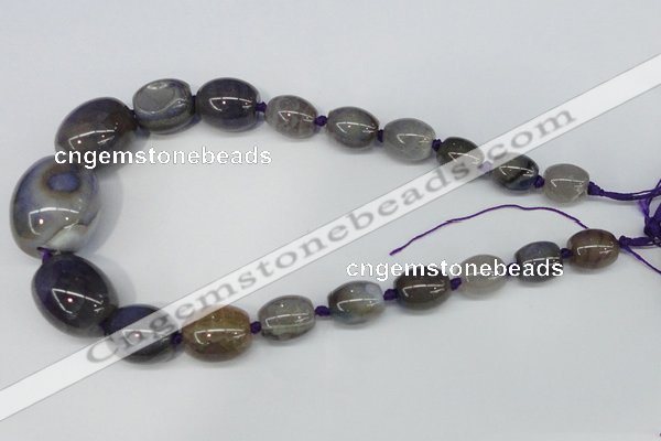 CAG6868 15.5 inches 12*14mm - 25*30mm drum dragon veins agate beads