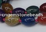 CAG6875 15.5 inches 12*16mm drum dragon veins agate beads