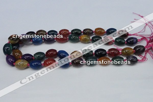 CAG6875 15.5 inches 12*16mm drum dragon veins agate beads