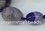 CAG6880 12*14mm - 22*30mm faceted drum dragon veins agate beads