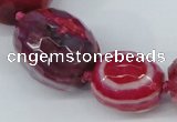 CAG6883 12*14mm - 25*30mm faceted drum dragon veins agate beads